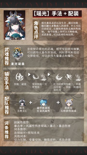 【瑶光】输出手法+配装推荐！新手一图流攻略！