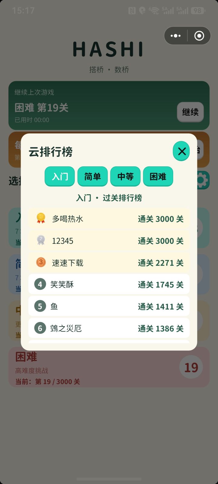 排行榜先完成3000的反而在后面?截图
