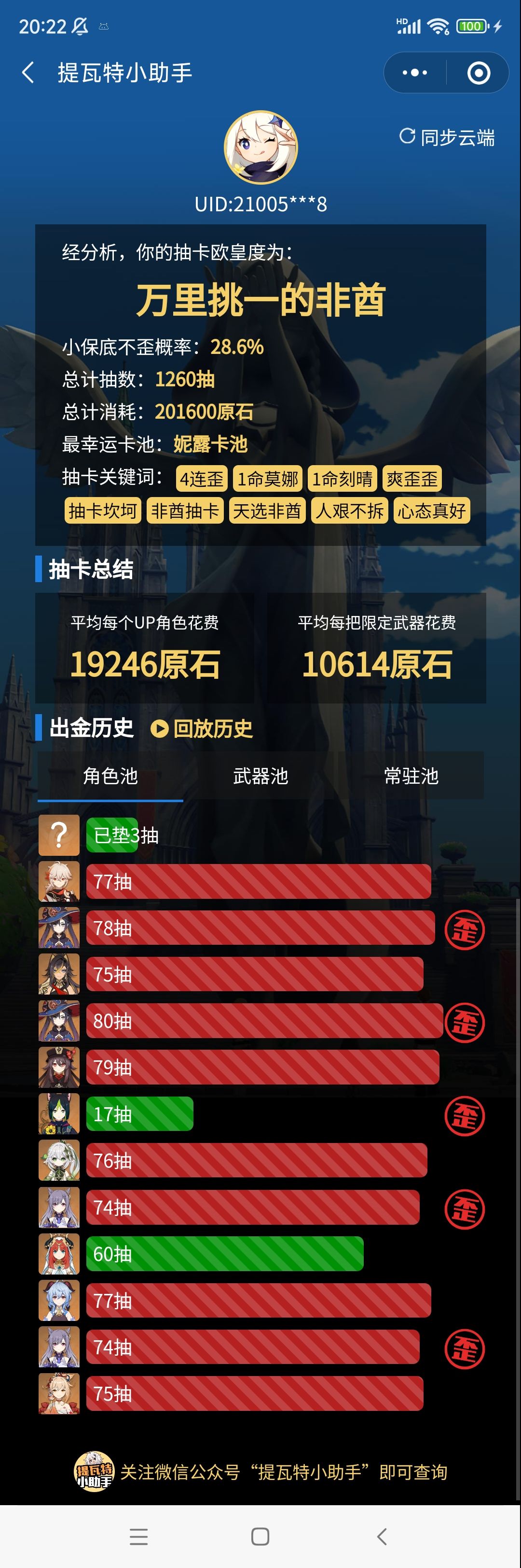 入坑一年半,从小非变成万里挑一非 2