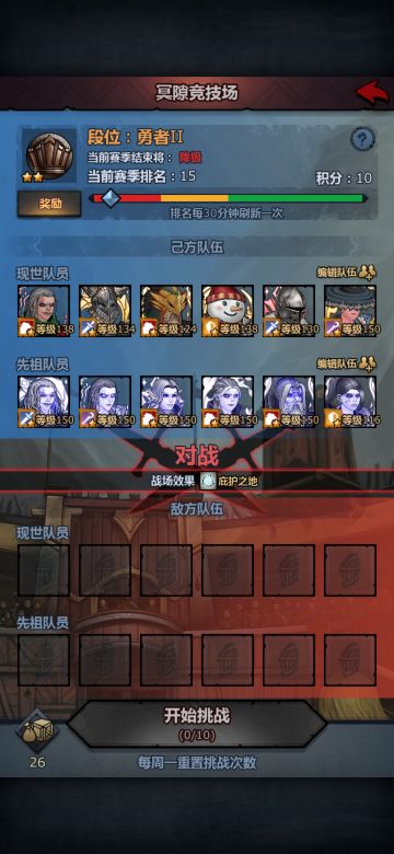 诸神皇冠基于竞技场特性最低分数