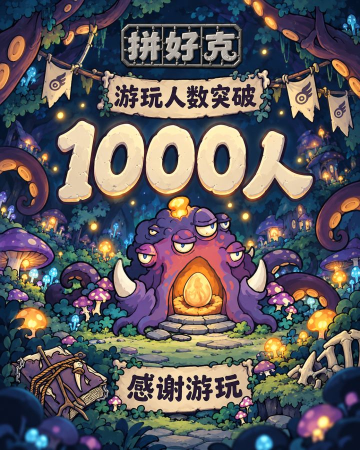庆祝《拼好克》游戏体验人数达到1000人!截图