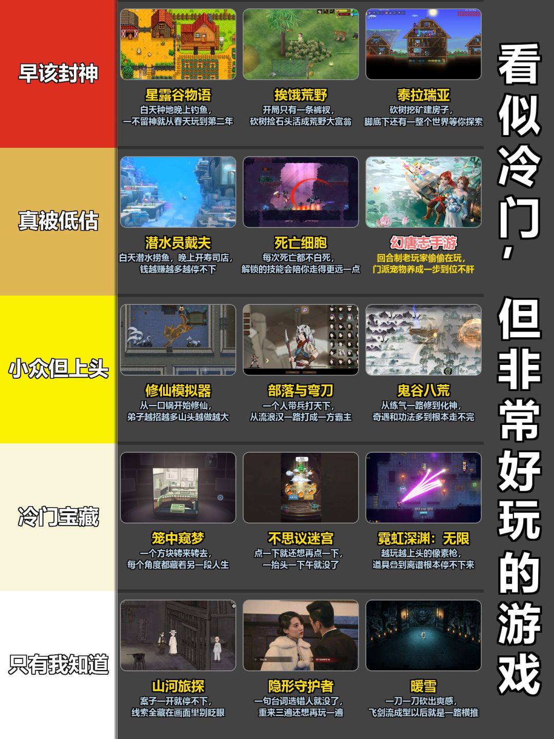 有没有冷门但是好玩的游戏推荐 2