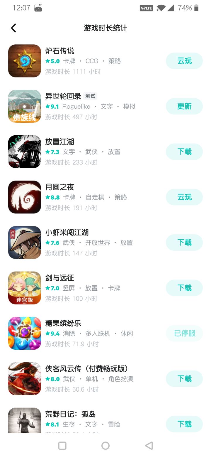 好久没玩，忽然发现已经快500小时了...截图