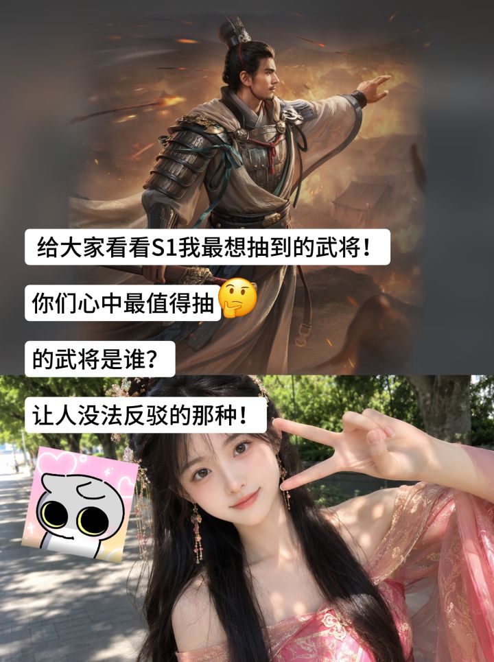 给大家看看S1我最想抽到的武将!截图