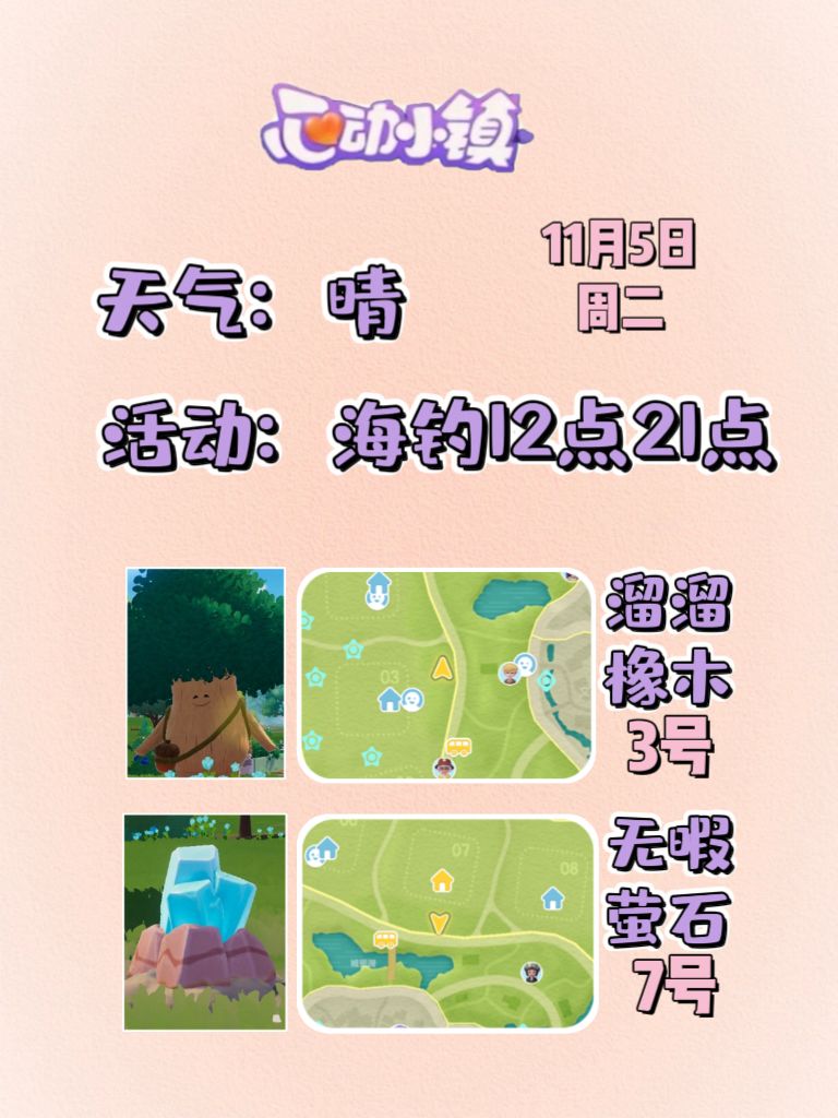 11月5日溜溜木萤石位置及活动摘要 2