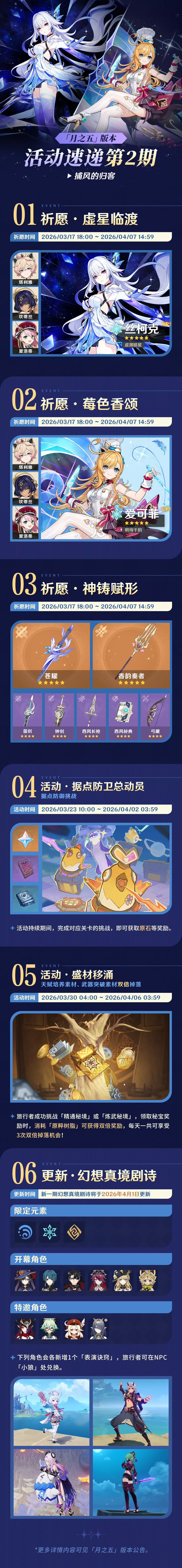 【快讯】原神月之五版本活动速递第2期公布 1