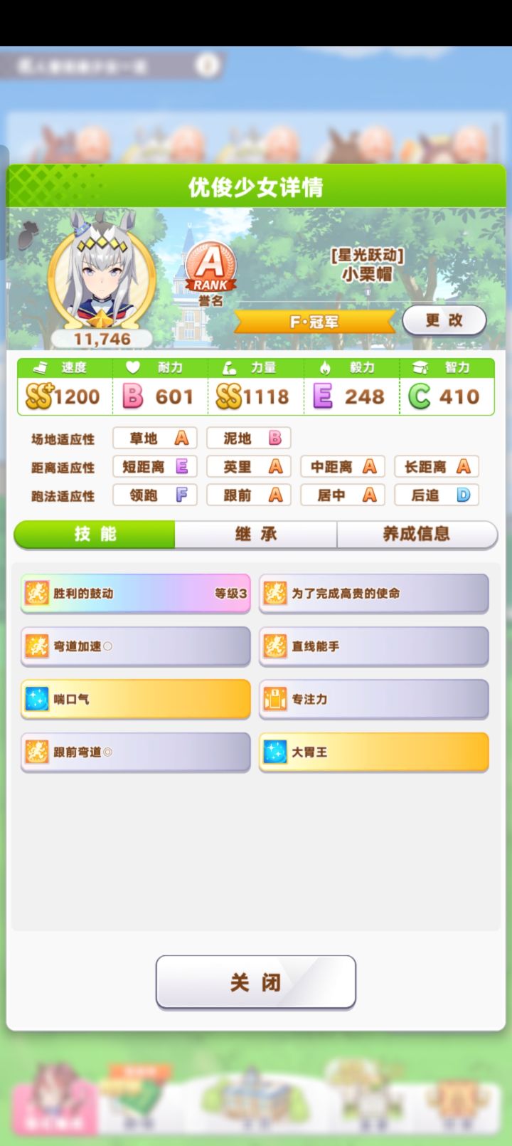 这只小栗帽为啥只能三四名截图