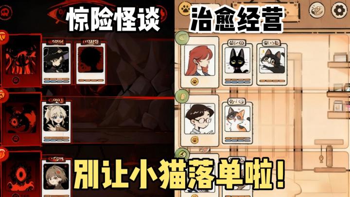 表面治愈经营猫咖！实则惊险规则怪谈！表里双视角模拟经营！截图