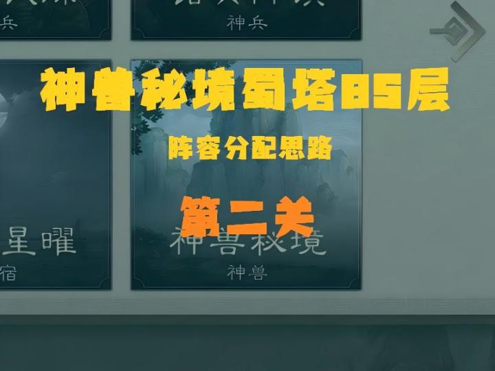 神兽秘境蜀85层第二关阵容分享截图