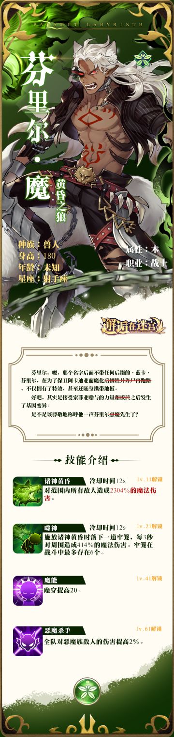【英雄档案】「黄昏之狼」芬里尔·魔