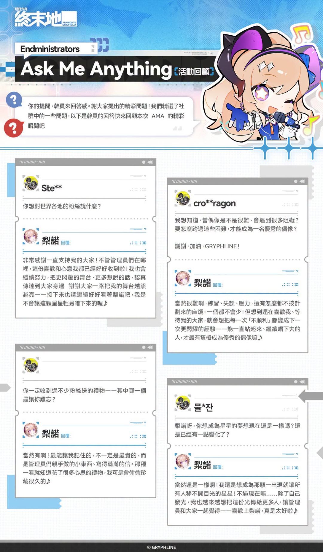 终末地外服社区梨诺篇Q&A来了! 2