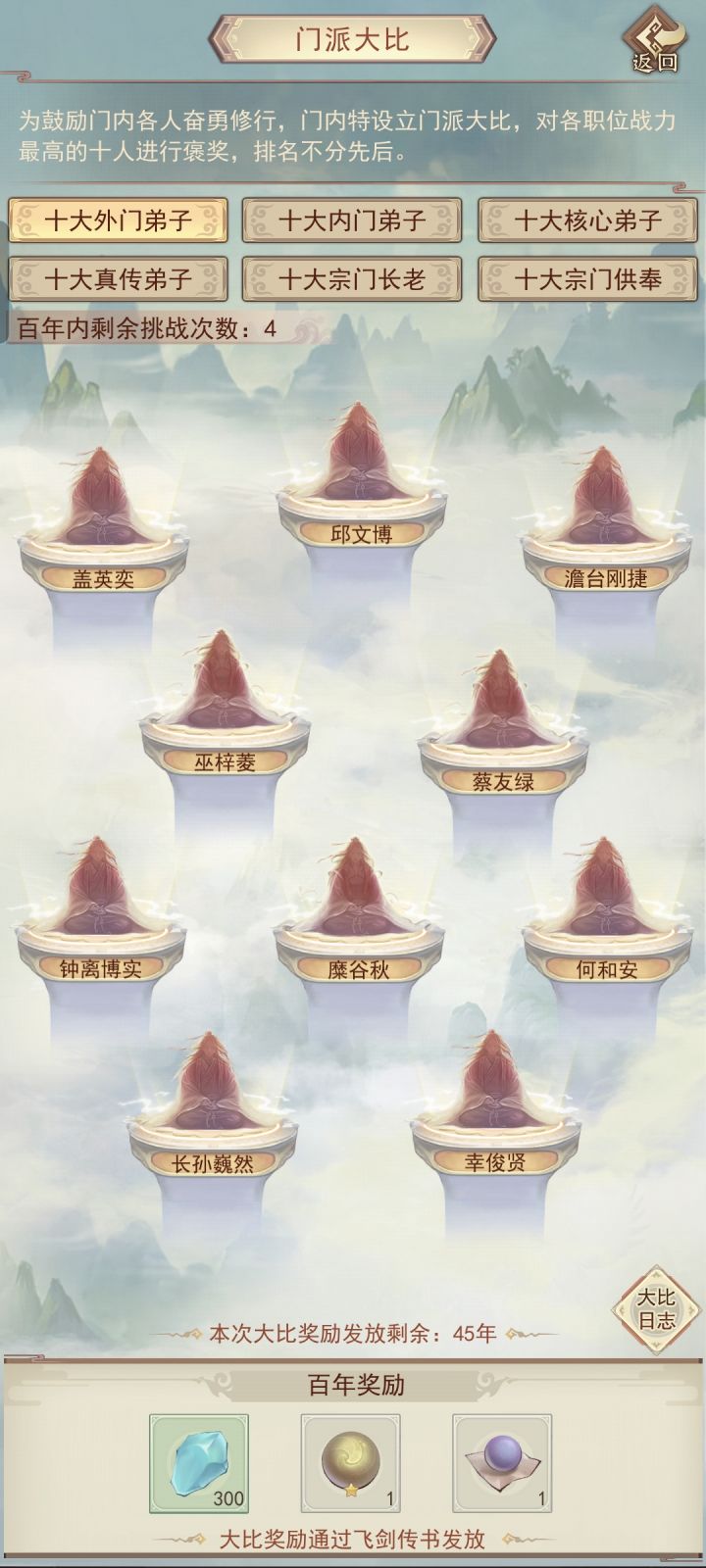 十大外门弟子什么境界?截图
