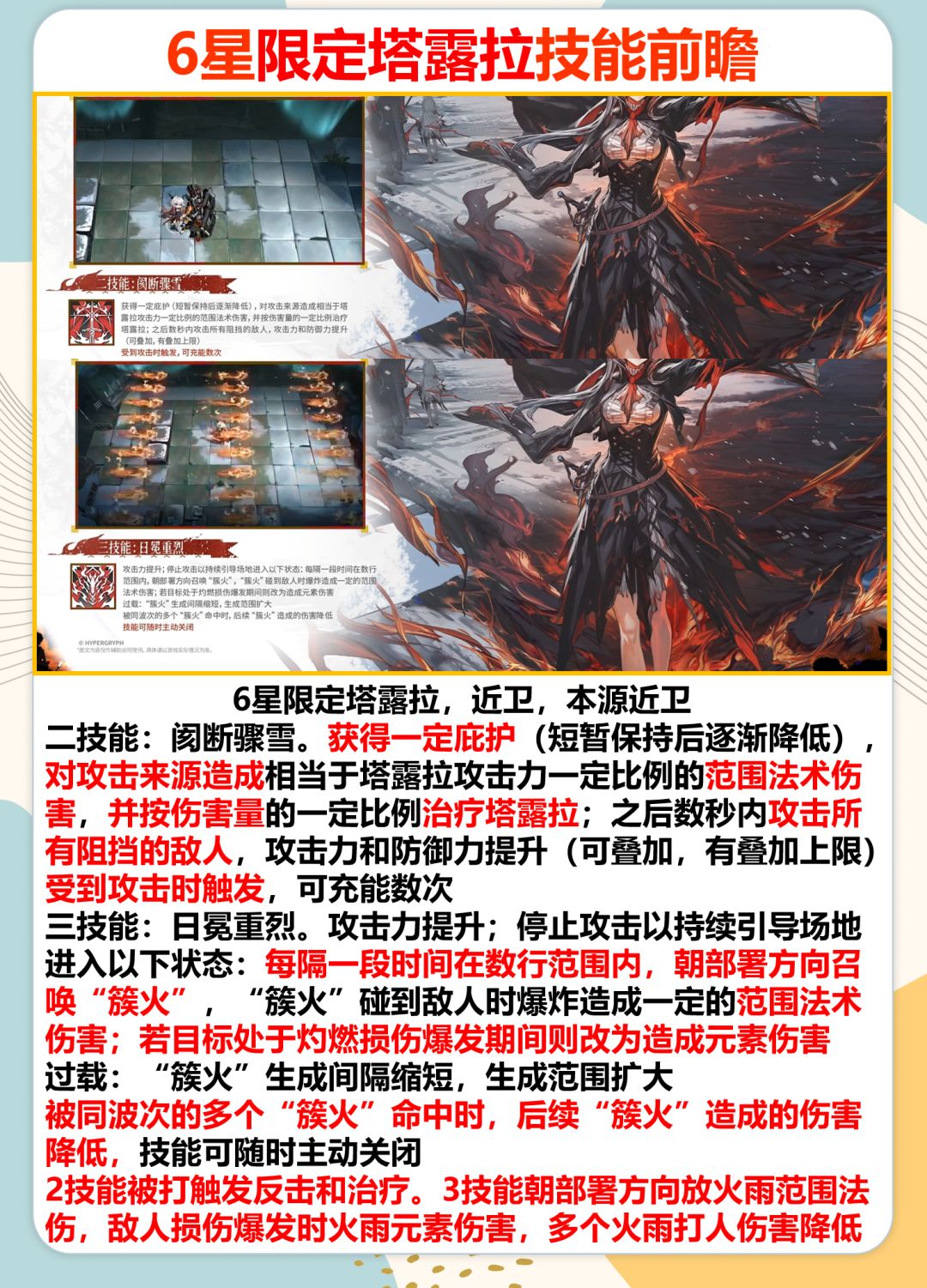 明日方舟塔露拉实装,卫戍协议常驻,送6星 4