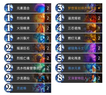 新人标准模式卡组推荐之快攻元素法