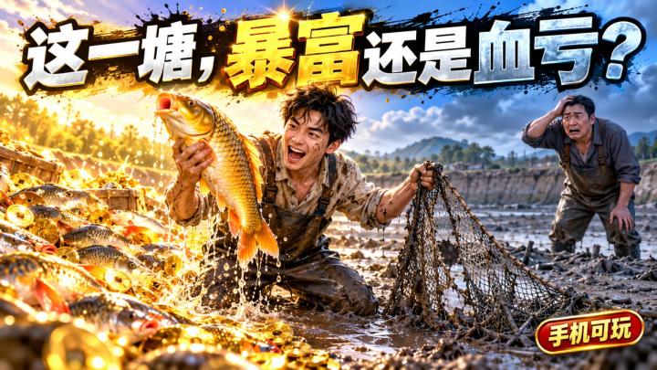 从八千小塘起步，挑战拿下百万鱼塘！截图