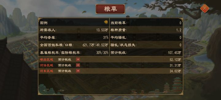 为什么预计收入100多万粮草结算的时候就一点都没有。 显示实际收入只有30多万支出80多万截图