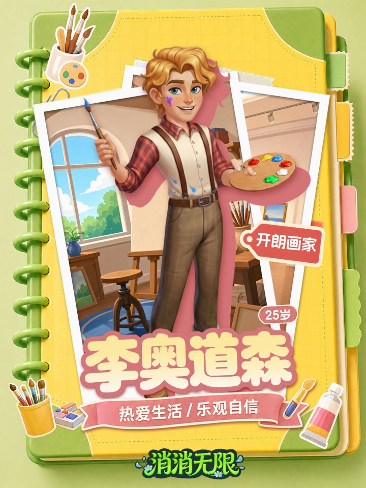 角色档案来袭!开朗画家李奥道森!截图