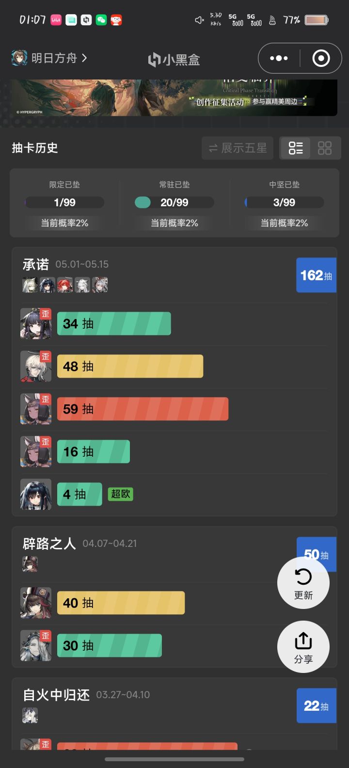 我不信没调概率截图