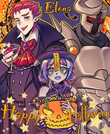 万圣节快乐 顺便炫个奖杯简介好好笑#绘画#伊洛纳