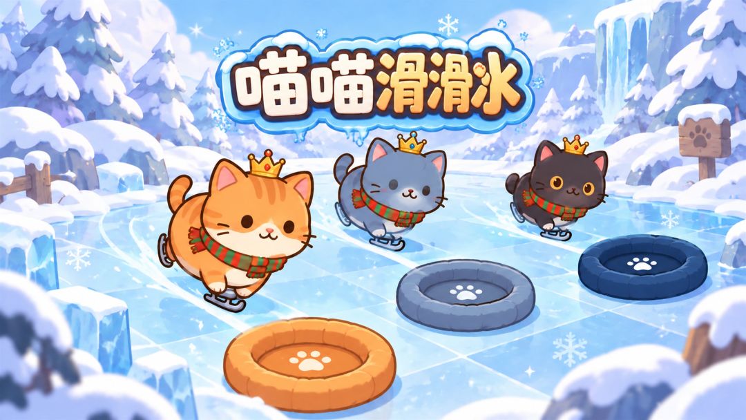 开门迎喵!《喵喵滑滑冰》上线啦,来雪地里解个谜 1