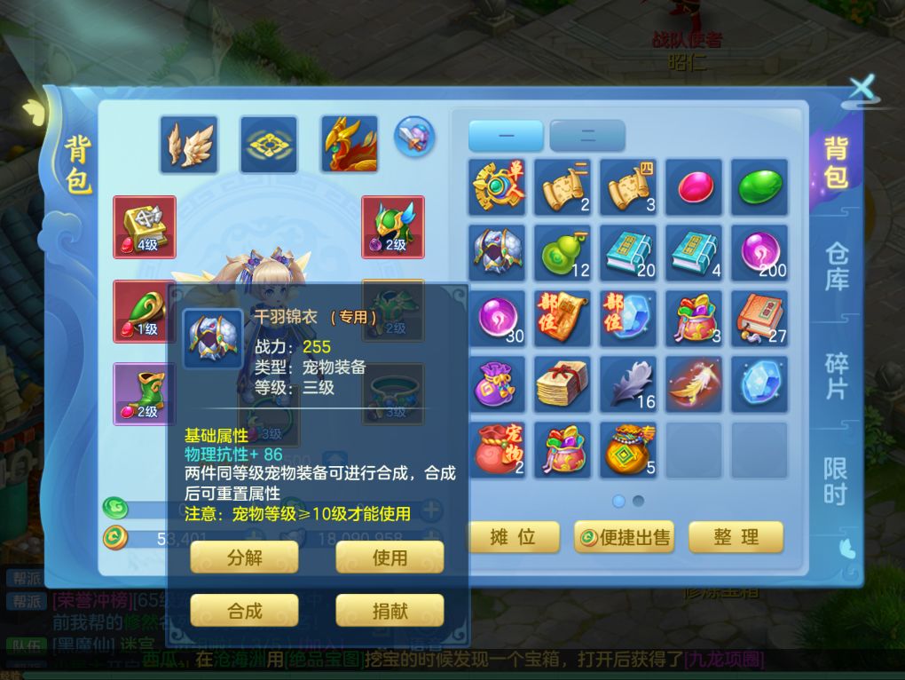 感觉宠物装备辨识度不是很高呢 2