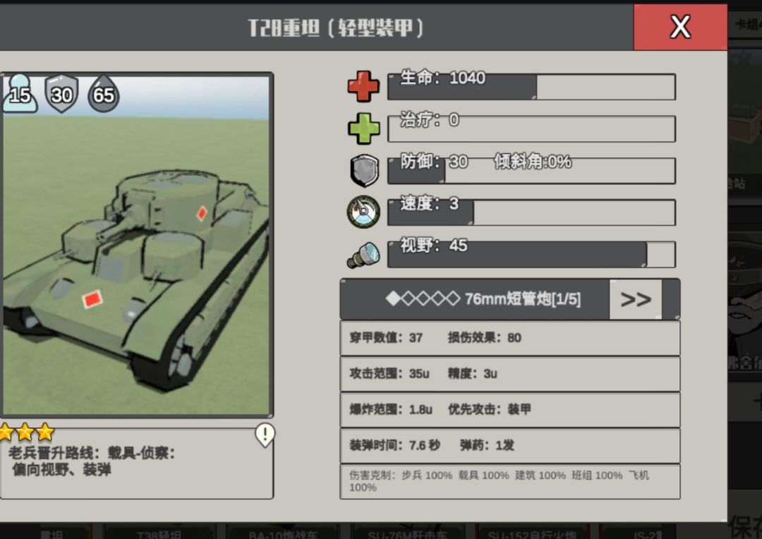 熟练所有中级装甲单位评测 5