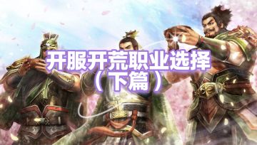 三国谋定天下开服职业选择攻略（下篇）