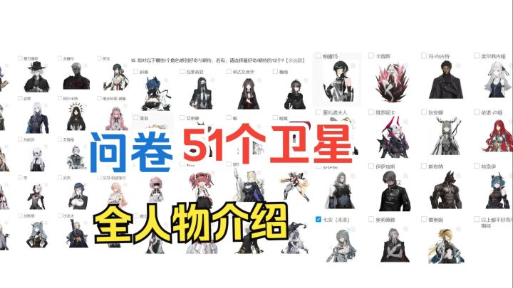 战双新问卷51个卫星全人物介绍【战双帕弥什】一网打尽截图