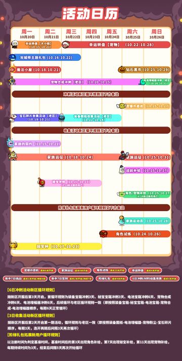 活动日历 | 「10.20-10.26」请查看活动排期！
