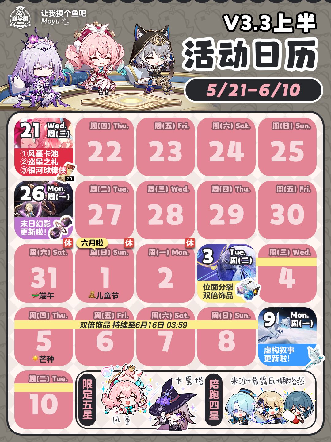 【V3.2攻略】3.3版本日历 在黎明升起时降落 1