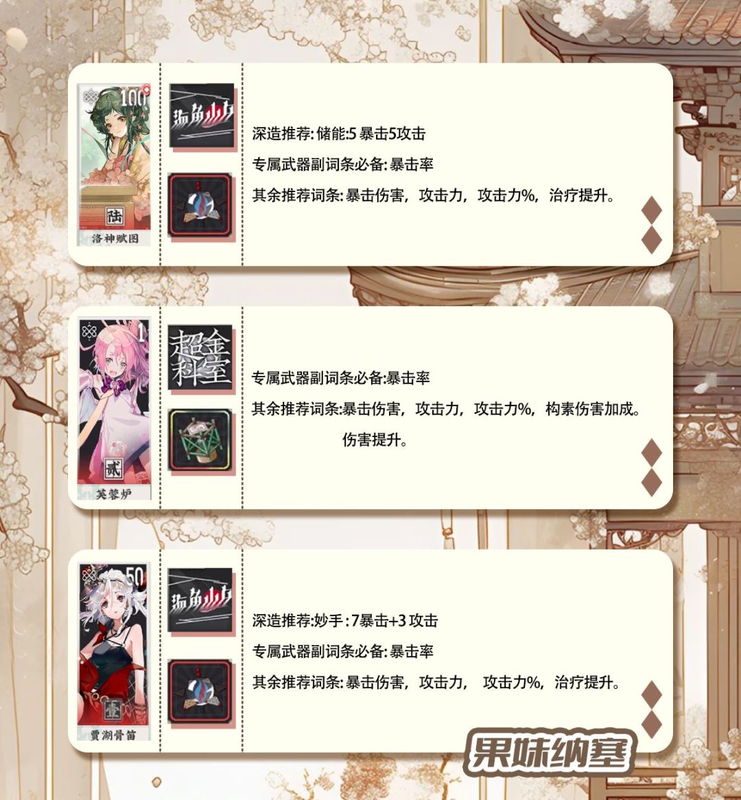 全up推荐全废【物华弥新】专武深造推荐! 3