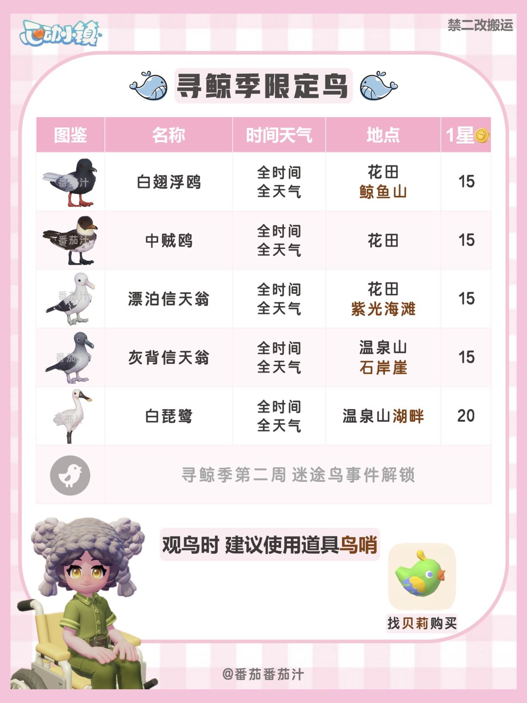 寻鲸季 限定鱼鸟食谱 泡泡位置 详细攻略 3