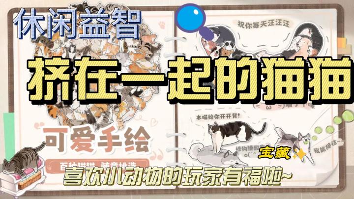 休闲益智,有趣好玩,挤在一起的猫猫~截图