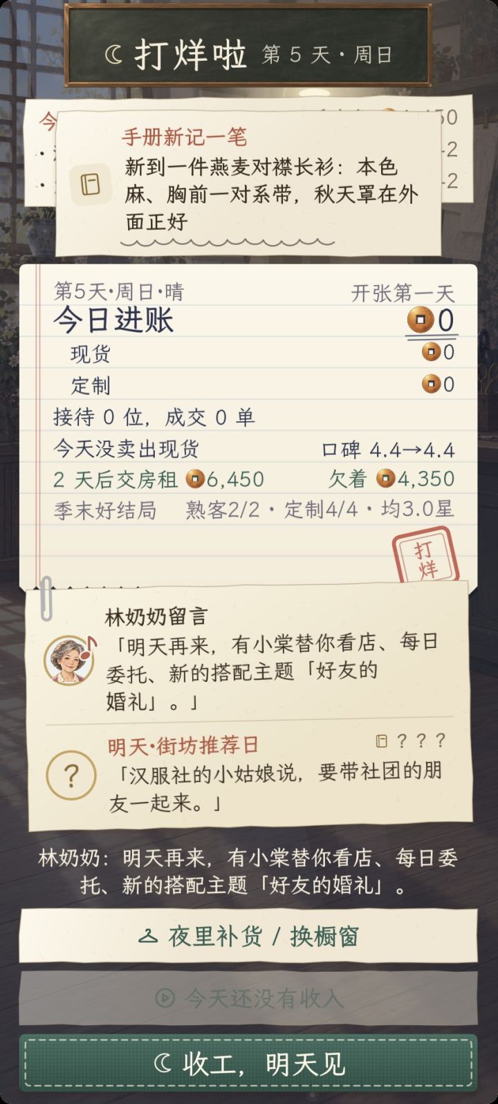 1.0.80 更新:每隔几天有「特别的一天」,客人的心思也会变截图