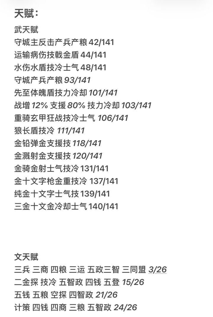 天赋页推荐截图
