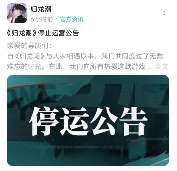 《归龙潮》停服，国潮二游的兴衰启示
