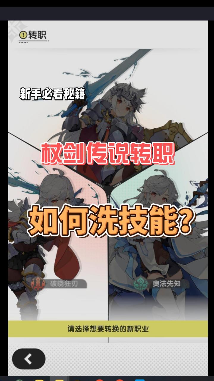【杖剑传说】如何洗技能?无石板转职注意事项截图