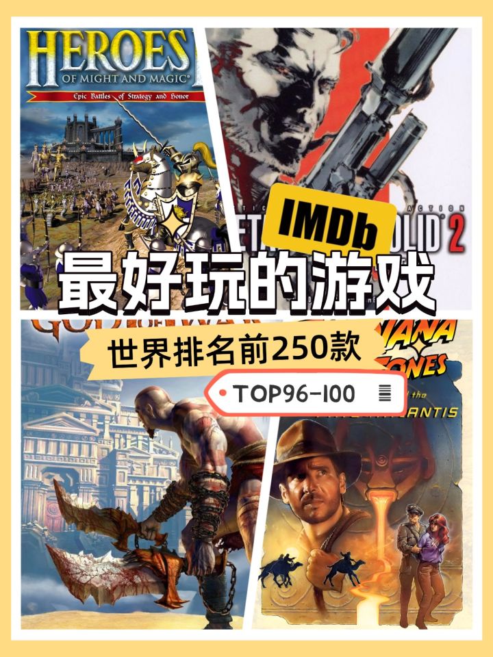IMDb 全球 TOP250 游戏榜单的 第 96 至 100 名截图