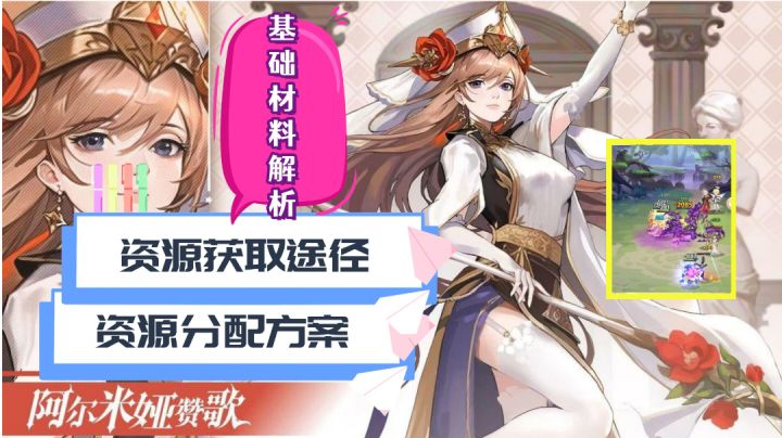基础材料划分，资源获取途径讲解及分配方案！截图