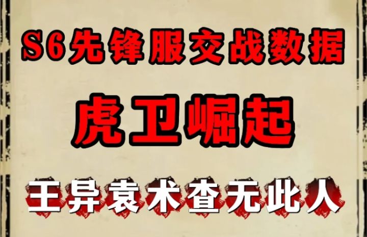 S6先锋服交战数据,虎卫荣登榜一,王异袁术查无此人截图