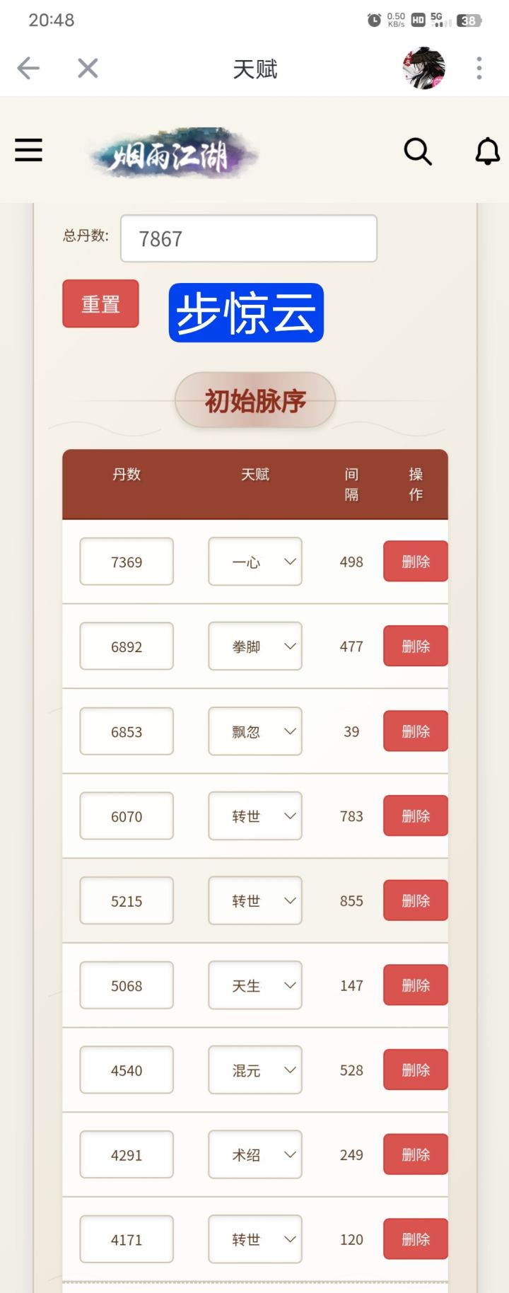 完美四紫要用多少丹?截图