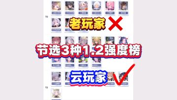 物华弥新：云玩家VS老玩家，揭秘真正的1.2版本强度排行！