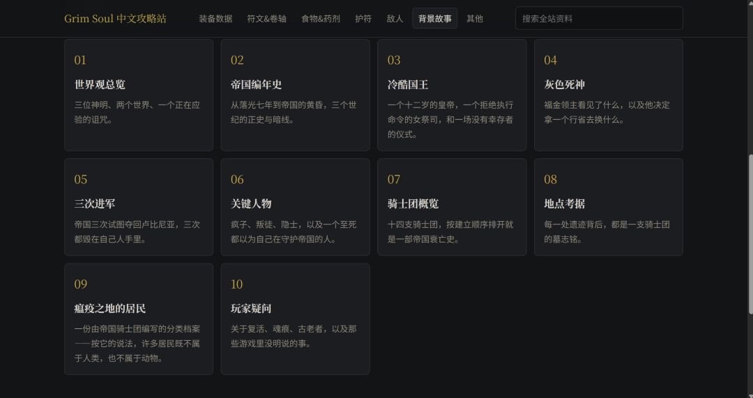 玩家自制中文攻略网站 3