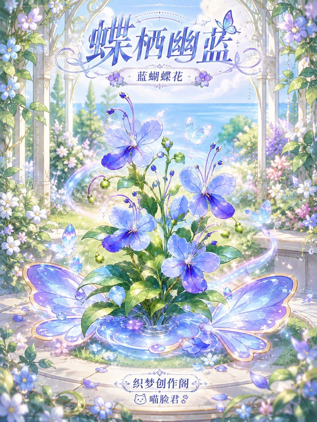 🌸鲜花设计稿|🦋《蝶栖幽蓝》 1