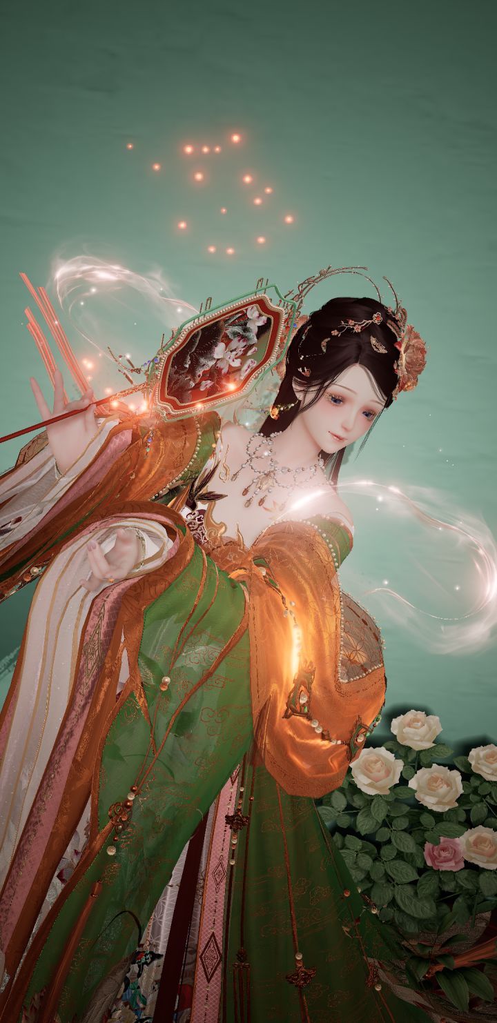 绣花染的相近一些,感觉就不那么突兀了截图