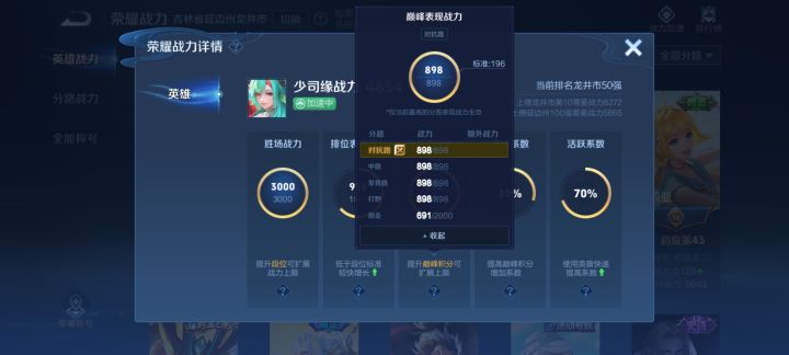 求解,我一直玩辅助,为什么少司缘要吃对抗路的表现分?截图