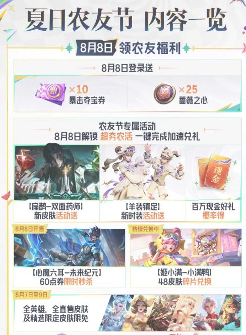 王者荣耀夏日农友节即将开启截图