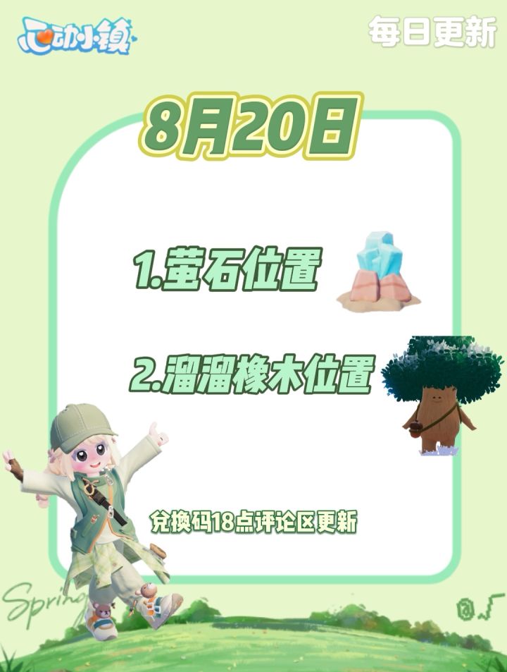 8月20日 心动小镇萤石和橡木位置截图