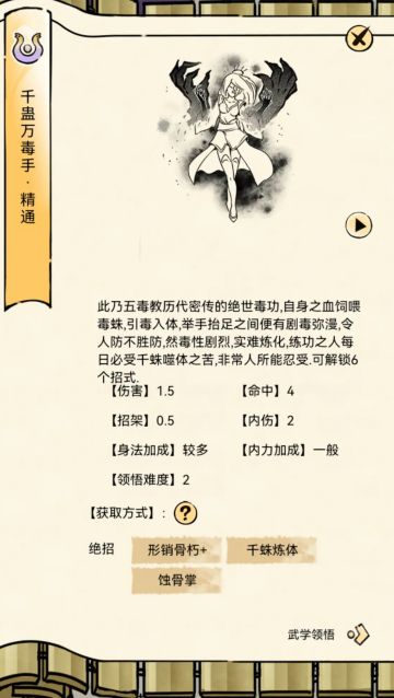 千蛊万毒手领悟面板