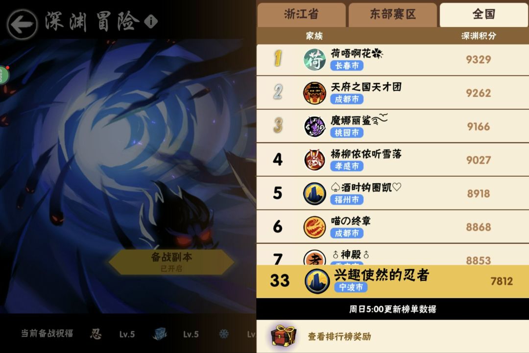 家族招新，晋级32强，深渊稳卫煌，快来看看 2